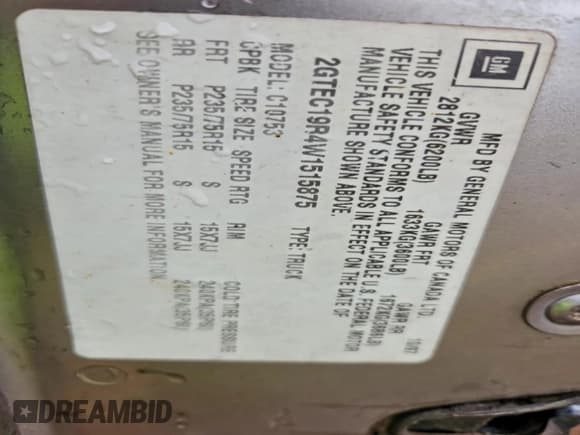 ✅ 1998 GMC Sierra 1500 • VIN: 2GTEC19R4W1515875 • Lot: 95008805. Wystawiony na Copart z przebiegiem 215 825 mil. Bezpłatny archiwum sprzedaży aukcyjnych z USA i szczegółowy raport historii pojazdu na DreamBid. Zdjęcie 13.