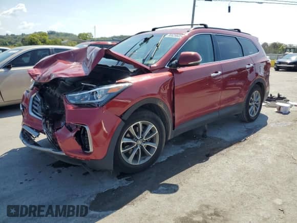 2017 Hyundai Santa Fe SE z VIN KM8SN4HF1HU236523, wystawiony jako Copart lot #80639605 z przebiegiem Nie podano mil oraz Szkoda całkowita • Salvage title. Historia ofert i sprzedaży dostępna na DreamBid. Obrazek 1.