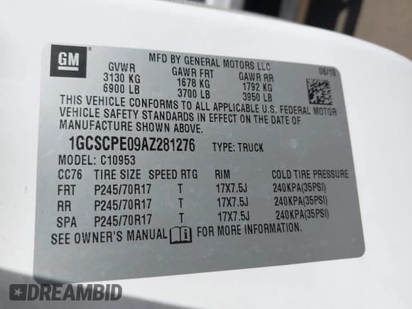 ✅ 2010 Chevrolet Silverado 1500 Work Truck • VIN: 1GCSCPE09AZ281276 • Lot: 43608060. Listed on IAAI with 117,732 mi. Free auction sales archive from the USA and detailed vehicle history report at DreamBid. Image 9.