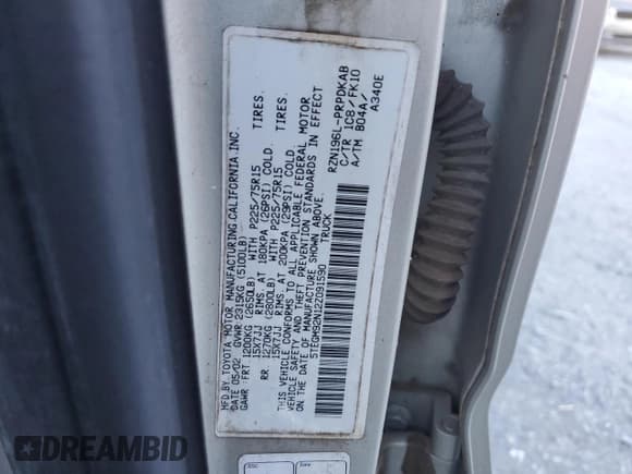 ✅ 2002 Toyota Tacoma PreRunner • VIN: 5TEGM92N12Z091590 • Лот: 90398105. Опубликован ранее на Copart с пробегом 141 853 миль. Бесплатный доступ к архиву аукционных продаж из США и подробный отчёт об истории автомобиля на DreamBid. Изображение 12.