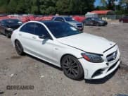 ✅ 2019 Mercedes-Benz C 43 AMG • VIN: 55SWF6EB9KU304940 • Lot: 43096578. Listed on IAAI with 50,441 mi. Free auction sales archive from the USA and detailed vehicle history report at DreamBid. Image 1.