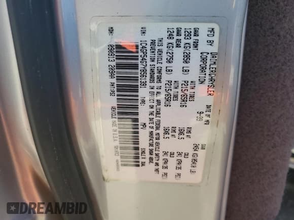 ✅ 2000 Chrysler Town & Country • VIN: 1C4GP54G7YB561391 • Лот: 48127695. Опубликован ранее на Copart с пробегом Не указан. Бесплатный доступ к архиву аукционных продаж из США и подробный отчёт об истории автомобиля на DreamBid. Изображение 13.