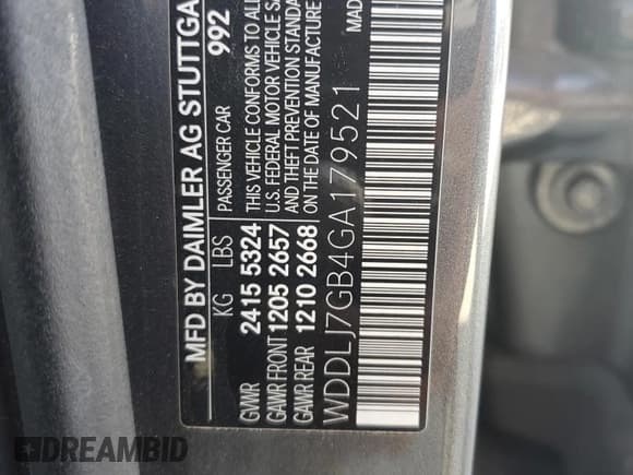 ✅ 2016 Mercedes-Benz CLS AMG CLS 63 S-Model • VIN: WDDLJ7GB4GA179521 • Лот: 57534725. Опубликован ранее на Copart с пробегом 98 036 миль. Бесплатный доступ к архиву аукционных продаж из США и подробный отчёт об истории автомобиля на DreamBid. Изображение 12.