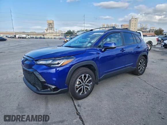 ✅ 2024 Toyota Corolla Cross Hybrid XSE • VIN: 7MUFBABG7RV061334 • Lot: 94145515. Listed on Copart with 4,540 mi. Free auction sales archive from the USA and detailed vehicle history report at DreamBid. Image 1.