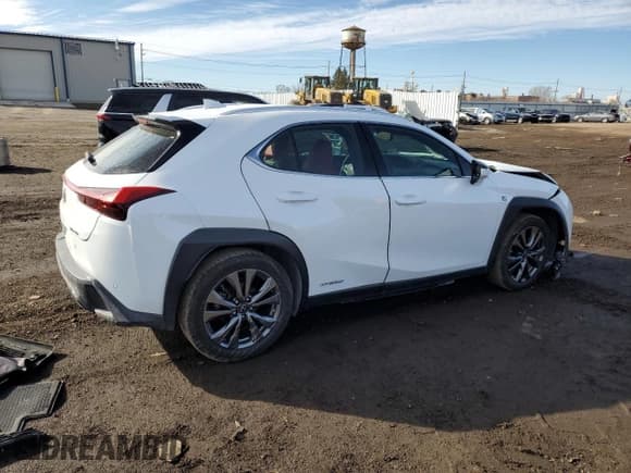 ✅ 2020 Lexus UX 250h F Sport • VIN: JTHR9JBH5L2032813 • Lot: 47370345. Listed on Copart with 54,938 mi. Free auction sales archive from the USA and detailed vehicle history report at DreamBid. Image 3.