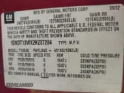 ✅ 2002 Chevrolet Blazer LS • VIN: 1GNDT13WX2K237284 • Lot: 42193499. Wystawiony na IAAI z przebiegiem 137 258 mil. Bezpłatny archiwum sprzedaży aukcyjnych z USA i szczegółowy raport historii pojazdu na DreamBid. Zdjęcie 9.