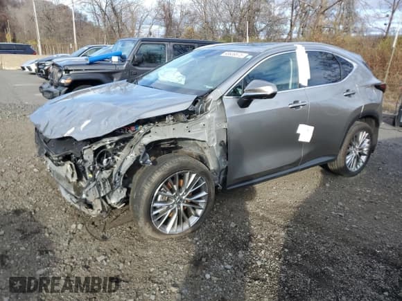 ✅ 2025 Lexus NX 350h Premium • VIN: 2T2GKCEZ0SC039662 • Lot: 93639875. Wystawiony na Copart z przebiegiem 25 328 mil. Bezpłatny archiwum sprzedaży aukcyjnych z USA i szczegółowy raport historii pojazdu na DreamBid. Zdjęcie 1.