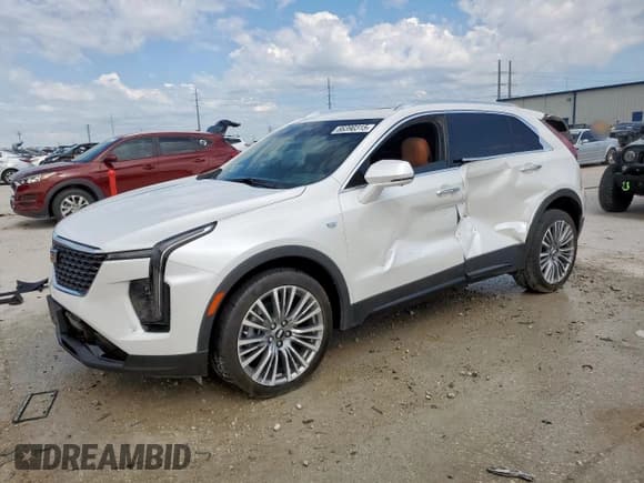 ✅ 2024 Cadillac XT4 FWD Premium Luxury • VIN: 1GYFZCR46RF193699 • Lot: 66390315. Listed on Copart with 25,345 mi. Free auction sales archive from the USA and detailed vehicle history report at DreamBid. Image 1.