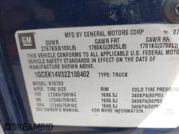 2002 Chevrolet Silverado 1500 LS z VIN 1GCEK14V32Z108462, wystawiony jako IAAI lot #42393465 z przebiegiem Nie podano mil oraz . Historia ofert i sprzedaży dostępna na DreamBid. Obrazek 9.