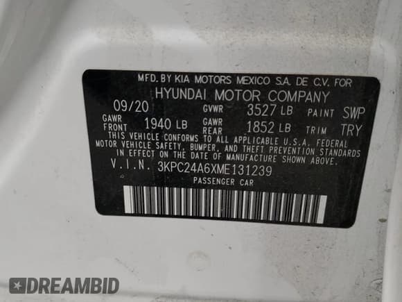 ✅ 2021 Hyundai Accent SE • VIN: 3KPC24A6XME131239 • Лот: 84748734. Опубликован ранее на Copart с пробегом 75 514 миль. Бесплатный доступ к архиву аукционных продаж из США и подробный отчёт об истории автомобиля на DreamBid. Изображение 14.