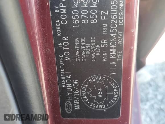 2006 Hyundai Accent GL z VIN KMHCN45C26U052459, wystawiony jako Copart lot #84417075 z przebiegiem 247 312 mil mil oraz Szkoda całkowita • Salvage title. Historia ofert i sprzedaży dostępna na DreamBid. Obrazek 12.