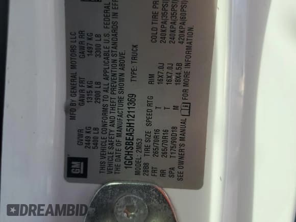 ✅ 2017 Chevrolet Colorado 2WD WT • VIN: 1GCHSBEA5H1211369 • Лот: 76676994. Опубликован ранее на Copart с пробегом 121 113 миль. Бесплатный доступ к архиву аукционных продаж из США и подробный отчёт об истории автомобиля на DreamBid. Изображение 12.