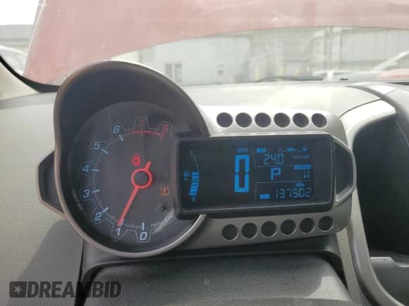 2012 Chevrolet Sonic LTZ with VIN 1G1JE5SH5C4152268, listed as a Copart auction lot 61047295 with 137,502 mi miles and Salvage title. Bid and sale history available at DreamBid. Image 9.