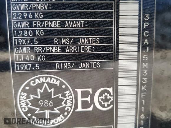 ✅ 2019 Infiniti QX50 Luxe • VIN: 3PCAJ5M33KF116106 • Lot: 58133045. Wystawiony na Copart z przebiegiem 141 074 mil. Bezpłatny archiwum sprzedaży aukcyjnych z USA i szczegółowy raport historii pojazdu na DreamBid. Zdjęcie 13.