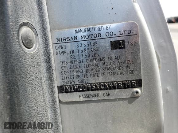 ✅ 1982 Datsun 280ZX • VIN: JN1HZ04SXCX448748 • Лот: 87670125. Опубликован ранее на Copart с пробегом 136 264 миль. Бесплатный доступ к архиву аукционных продаж из США и подробный отчёт об истории автомобиля на DreamBid. Изображение 12.