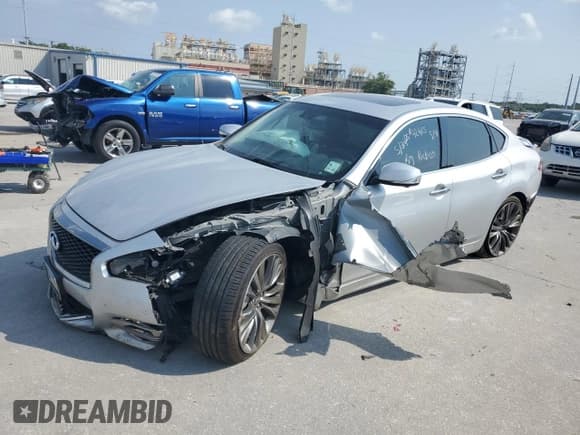 ✅ 2019 Infiniti Q70 Luxe • VIN: JN1BY1AP1KM500136 • Lot: 59349665. Listed on Copart with Not provided. Free auction sales archive from the USA and detailed vehicle history report at DreamBid. Image 1.