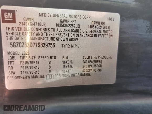 ✅ 2007 Saturn VUE I4 • VIN: 5GZCZ33D77S839756 • Lot: 56847835. Wystawiony na Copart z przebiegiem 226 302 mil. Bezpłatny archiwum sprzedaży aukcyjnych z USA i szczegółowy raport historii pojazdu na DreamBid. Zdjęcie 12.