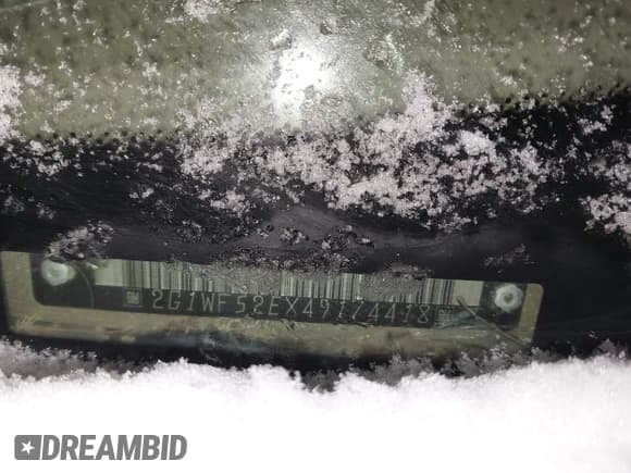 ✅ 2004 Chevrolet Impala • VIN: 2G1WF52EX49174418 • Lot: 43849614. Listed on IAAI with 283,332 mi. Free auction sales archive from the USA and detailed vehicle history report at DreamBid. Image 9.