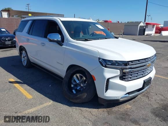 2023 Chevrolet Tahoe Premier z VIN 1GNSKSKD7PR196918, wystawiony jako IAAI lot #43356101 z przebiegiem 13 675 mil mil oraz . Historia ofert i sprzedaży dostępna na DreamBid. Obrazek 1.