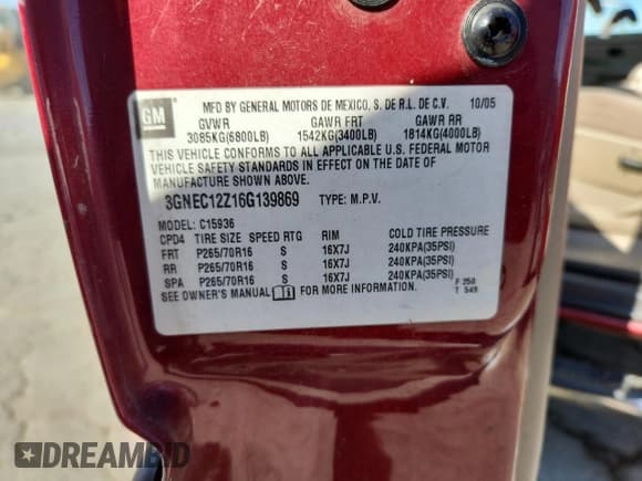 ✅ 2006 Chevrolet Avalanche Z66 • VIN: 3GNEC12Z16G139869 • Lot: 92725185. Listed on Copart with 276,014 mi. Free auction sales archive from the USA and detailed vehicle history report at DreamBid. Image 12.