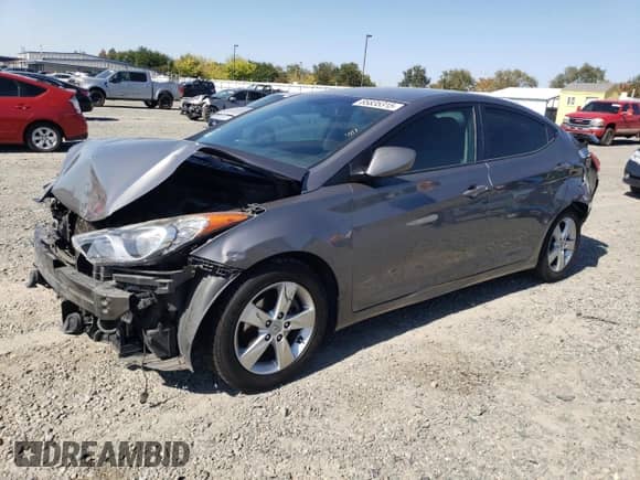 2012 Hyundai Elantra Limited with VIN 5NPDH4AE3CH090814, listed as a Copart auction lot 85835315 with 125,854 mi miles and Salvage title. Bid and sale history available at DreamBid. Image 1.