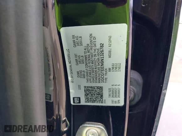 ✅ 2022 Chevrolet Colorado 4WD ZR2 • VIN: 1GCGTEEN6N1326782 • Лот: 42105207. Опубликован ранее на IAAI с пробегом 47 103 миль. Бесплатный доступ к архиву аукционных продаж из США и подробный отчёт об истории автомобиля на DreamBid. Изображение 9.