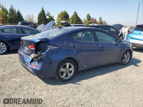 2016 Hyundai Elantra SE with VIN 5NPDH4AEXGH763605, listed as a Copart auction lot 82157805 with 98,559 mi miles and Salvage title. Bid and sale history available at DreamBid. Image 3.
