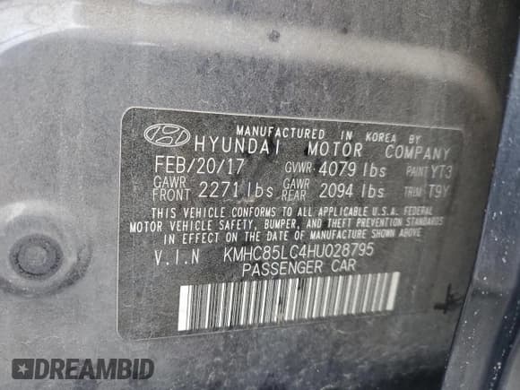 ✅ 2017 Hyundai Ioniq Limited • VIN: KMHC85LC4HU028795 • Lot: 89374585. Wystawiony na Copart z przebiegiem 131 838 mil. Bezpłatny archiwum sprzedaży aukcyjnych z USA i szczegółowy raport historii pojazdu na DreamBid. Zdjęcie 12.