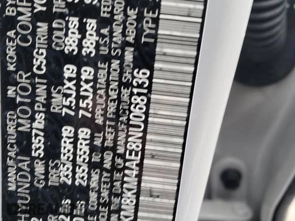 2022 Hyundai Ioniq 5 SE with VIN KM8KM4AE8NU068136, listed as a Copart auction lot 44801044 with 11,473 mi miles and . Bid and sale history available at DreamBid. Image 13.