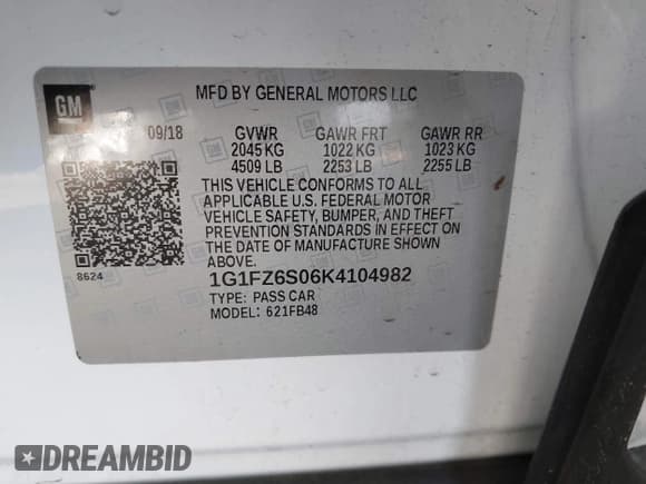 ✅ 2019 Chevrolet Bolt EV Premier • VIN: 1G1FZ6S06K4104982 • Lot: 41620498. Wystawiony na IAAI z przebiegiem 49 580 mil. Bezpłatny archiwum sprzedaży aukcyjnych z USA i szczegółowy raport historii pojazdu na DreamBid. Zdjęcie 9.