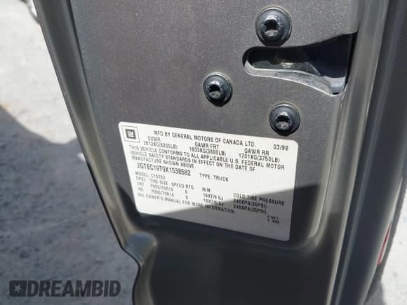 ✅ 1999 GMC Sierra 1500 SLE • VIN: 2GTEC19T9X1538582 • Lot: 42525434. Listed on IAAI with 192,574 mi. Free auction sales archive from the USA and detailed vehicle history report at DreamBid. Image 9.