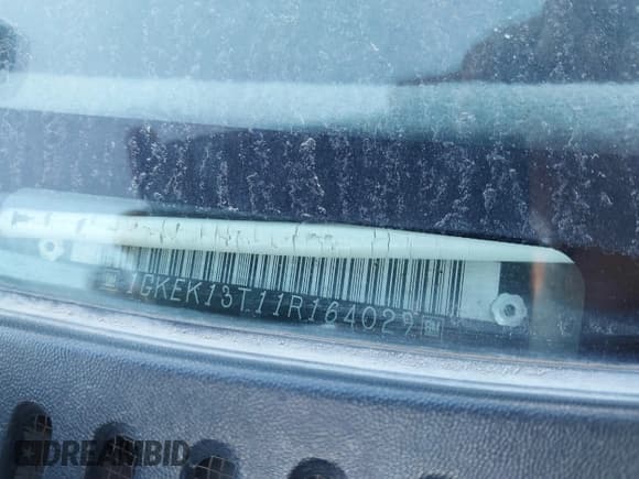 ✅ 2001 GMC Yukon SLT • VIN: 1GKEK13T11R164029 • Lot: 41518776. Listed on IAAI with 329,836 mi. Free auction sales archive from the USA and detailed vehicle history report at DreamBid. Image 9.