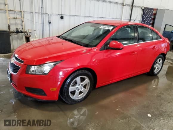 ✅ 2014 Chevrolet Cruze 1LT • VIN: 1G1PC5SB5E7408311 • Lot: 91080165. Listed on Copart with 80,170 mi. Free auction sales archive from the USA and detailed vehicle history report at DreamBid. Image 1.