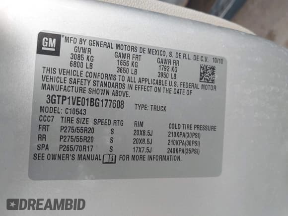 ✅ 2011 GMC Sierra 1500 SLE • VIN: 3GTP1VE01BG177608 • Lot: 43384343. Wystawiony na IAAI z przebiegiem 306 861 mil. Bezpłatny archiwum sprzedaży aukcyjnych z USA i szczegółowy raport historii pojazdu na DreamBid. Zdjęcie 9.