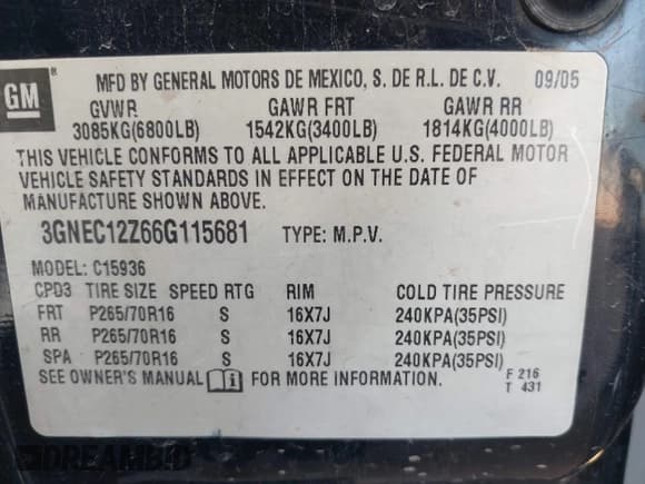 ✅ 2006 Chevrolet Avalanche LS • VIN: 3GNEC12Z66G115681 • Lot: 43815138. Listed on IAAI with 232,633 mi. Free auction sales archive from the USA and detailed vehicle history report at DreamBid. Image 9.