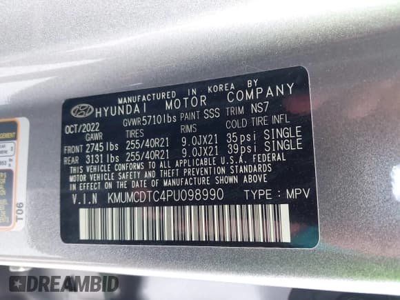 ✅ 2023 Genesis GV70 Sport • VIN: KMUMCDTC4PU098990 • Lot: 42039386. Wystawiony na IAAI z przebiegiem 32 090 mil. Bezpłatny archiwum sprzedaży aukcyjnych z USA i szczegółowy raport historii pojazdu na DreamBid. Zdjęcie 9.