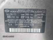 ✅ 2016 Hyundai Elantra SE • VIN: 5NPDH4AE6GH773239 • Lot: 43501557. Listed on IAAI with 165,448 mi. Free auction sales archive from the USA and detailed vehicle history report at DreamBid. Image 9.