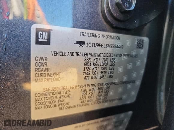 ✅ 2021 GMC Sierra 1500 Denali • VIN: 1GTU9FEL6MZ264449 • Лот: 86727545. Опубликован ранее на Copart с пробегом 77 804 миль. Бесплатный доступ к архиву аукционных продаж из США и подробный отчёт об истории автомобиля на DreamBid. Изображение 12.