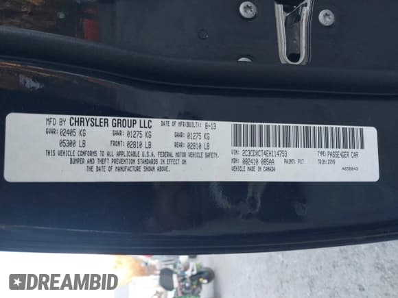 ✅ 2014 Dodge Charger RT • VIN: 2C3CDXCT4EH114753 • Lot: 43707418. Listed on IAAI with 172,479 mi. Free auction sales archive from the USA and detailed vehicle history report at DreamBid. Image 9.