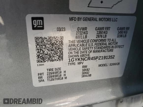 ✅ 2023 Cadillac XT5 FWD Premium Luxury • VIN: 1GYKNCR45PZ191352 • Lot: 68771575. Listed on Copart with 12,643 mi. Free auction sales archive from the USA and detailed vehicle history report at DreamBid. Image 14.