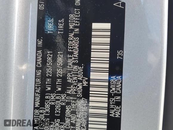 ✅ 2023 Lexus RX 350h • VIN: 2T2BBMCA6PC016407 • Лот: 72104205. Опубликован ранее на Copart с пробегом Не указан. Бесплатный доступ к архиву аукционных продаж из США и подробный отчёт об истории автомобиля на DreamBid. Изображение 14.