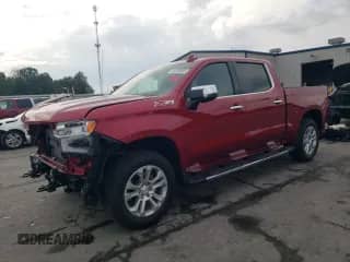 2025 Chevrolet Silverado 1500 LTZ with VIN 1GCUKGED0SZ219927, listed as a Copart auction lot 80445895 with 4,413 mi miles and Salvage title. Bid and sale history available at DreamBid. Image 1.