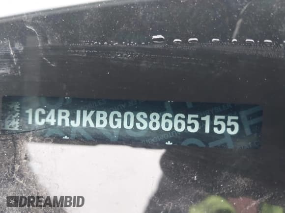✅ 2025 Jeep Grand Cherokee Limited • VIN: 1C4RJKBG0S8665155 • Lot: 43650768. Wystawiony na IAAI z przebiegiem Nie podano. Bezpłatny archiwum sprzedaży aukcyjnych z USA i szczegółowy raport historii pojazdu na DreamBid. Zdjęcie 9.