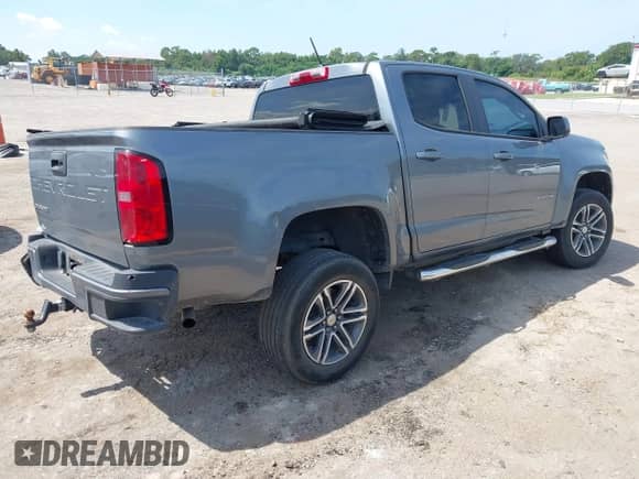 2021 Chevrolet Colorado 2WD Work Truck with VIN 1GCGSBEA4M1100950, listed as a IAAI auction lot 43116905 with 93,281 mi miles and . Bid and sale history available at DreamBid. Image 4.