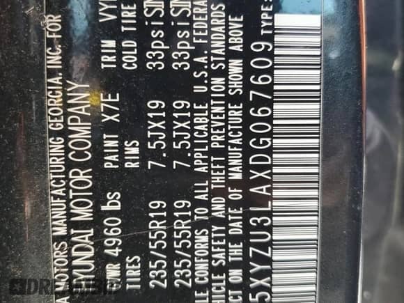 2013 Hyundai Santa Fe Sport z VIN 5XYZU3LAXDG067609, wystawiony jako Copart lot #65290195 z przebiegiem 198 057 mil mil oraz Szkoda całkowita • Salvage title. Historia ofert i sprzedaży dostępna na DreamBid. Obrazek 13.