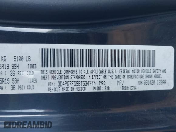 ✅ 2011 Dodge Journey R/T • VIN: 3D4PG7FG9BT534744 • Lot: 40903529. Wystawiony na IAAI z przebiegiem 209 095 mil. Bezpłatny archiwum sprzedaży aukcyjnych z USA i szczegółowy raport historii pojazdu na DreamBid. Zdjęcie 9.