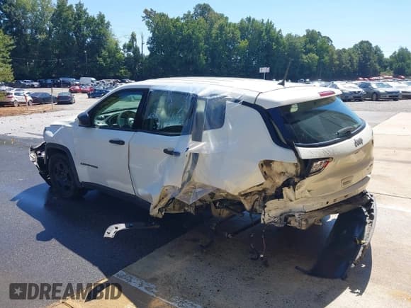 ✅ 2018 Jeep Compass Sport • VIN: 3C4NJCAB9JT151685 • Lot: 43142236. Listed on IAAI with 140,428 mi. Free auction sales archive from the USA and detailed vehicle history report at DreamBid. Image 3.