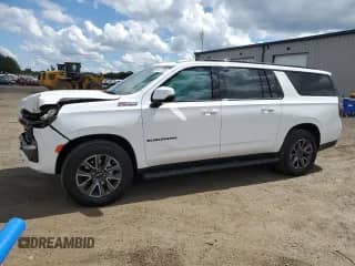 2024 Chevrolet Suburban Z71 z VIN 1GNSKDKD1RR217213, wystawiony jako Copart lot #70671255 z przebiegiem 14 845 mil mil oraz Szkoda całkowita • Salvage title. Historia ofert i sprzedaży dostępna na DreamBid. Obrazek 1.