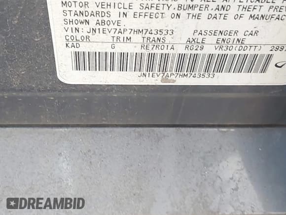 ✅ 2017 Infiniti Q50 Premium • VIN: JN1EV7AP7HM743533 • Лот: 43713499. Опубликован ранее на IAAI с пробегом Не указан. Бесплатный доступ к архиву аукционных продаж из США и подробный отчёт об истории автомобиля на DreamBid. Изображение 9.