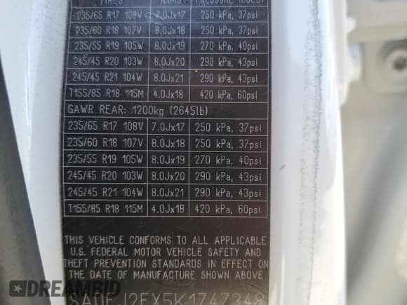 ✅ 2019 Jaguar E-Pace S • VIN: SADFJ2FX5K1Z47348 • Lot: 48163015. Wystawiony na Copart z przebiegiem 72 487 mil. Bezpłatny archiwum sprzedaży aukcyjnych z USA i szczegółowy raport historii pojazdu na DreamBid. Zdjęcie 13.